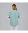 Blusa sanitario unisex scollo a v vichy combinata Garys