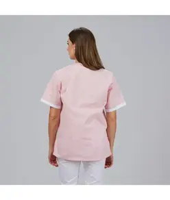 Blusa sanitario unisex scollo a v vichy combinata Garys