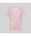 Blusa sanitario unisex scollo a v vichy combinata Garys