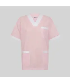 Blusa sanitario unisex scollo a v vichy combinata Garys