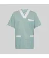 Blusa sanitario unisex scollo a v vichy combinata Garys