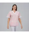 Blusa sanitario unisex scollo a v vichy combinata Garys