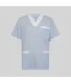 Blusa sanitario unisex scollo a v vichy combinata Garys