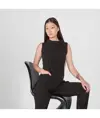 Blusa s/maniche colletto alto Garys