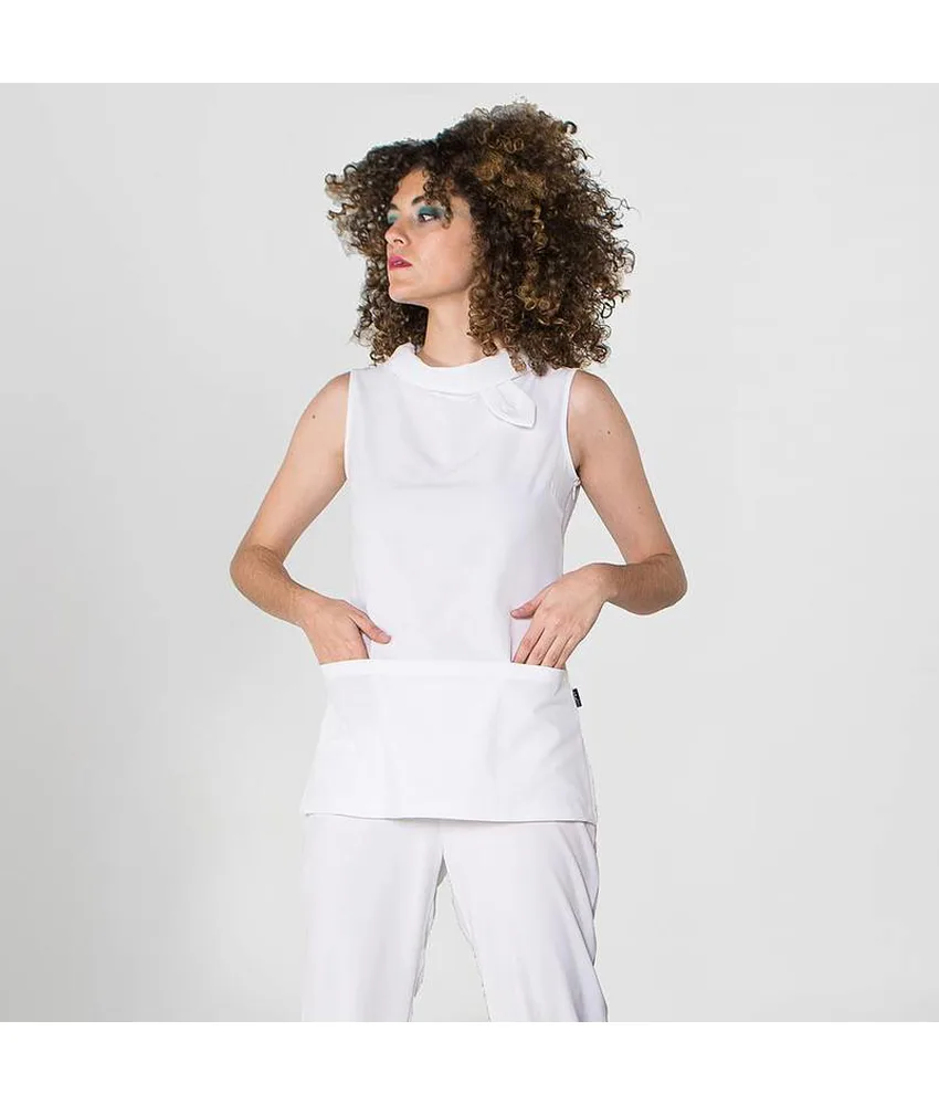 Blusa s/maniche colletto alto Garys