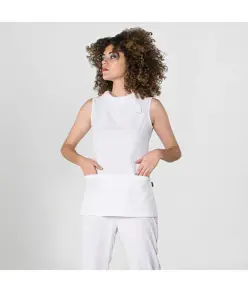 Blusa s/maniche colletto alto Garys