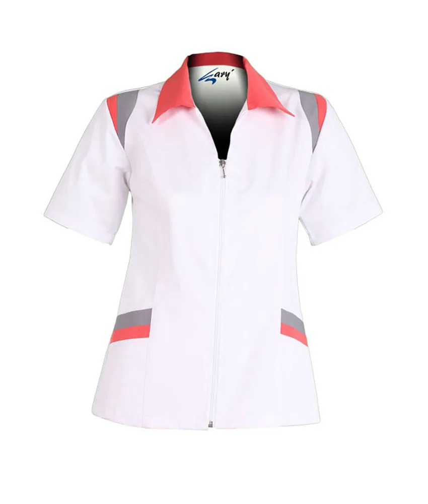 Blusa sra m/c cremallera combi Garys