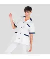 Camice donna corta twill m/c combinata Garys