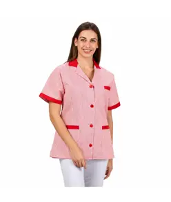 Camice donna corta vichy m/c combinata Garys