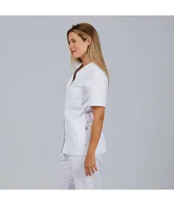 Camice donna "oporto" bottoni a pressione bianca Garys