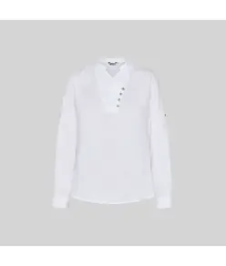 Camicia donna chambray collo alla coreana lanay Garys