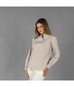 Camicia donna chambray collo alla coreana lanay Garys