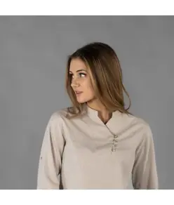 Camicia donna chambray collo alla coreana lanay Garys