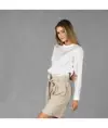 Camicia donna lino/cotone collo coreana kaula Garys