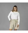 Camicia donna lino/cotone collo coreana kaula Garys