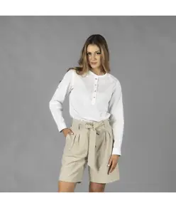 Camicia donna lino/cotone collo coreana kaula Garys