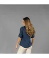 Camicia donna lino/cotone collo coreana kaula Garys