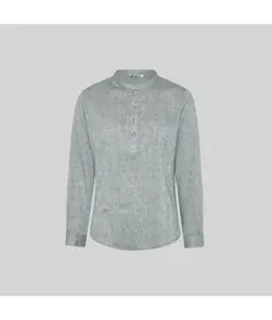 Camicia donna lino/cotone collo coreana kaula Garys