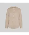 Camicia donna lino/cotone collo coreana kaula Garys
