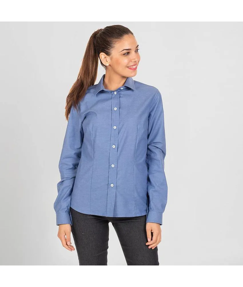 Camicia donna m/l oxford Garys Redline, 140 gr/m²
