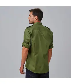 Camicia unisex slim fit manica roll up michele Garys