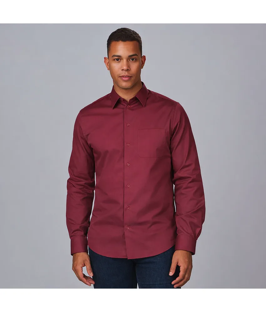 Camicia uomo 1 tasca m/lunga nera Garys