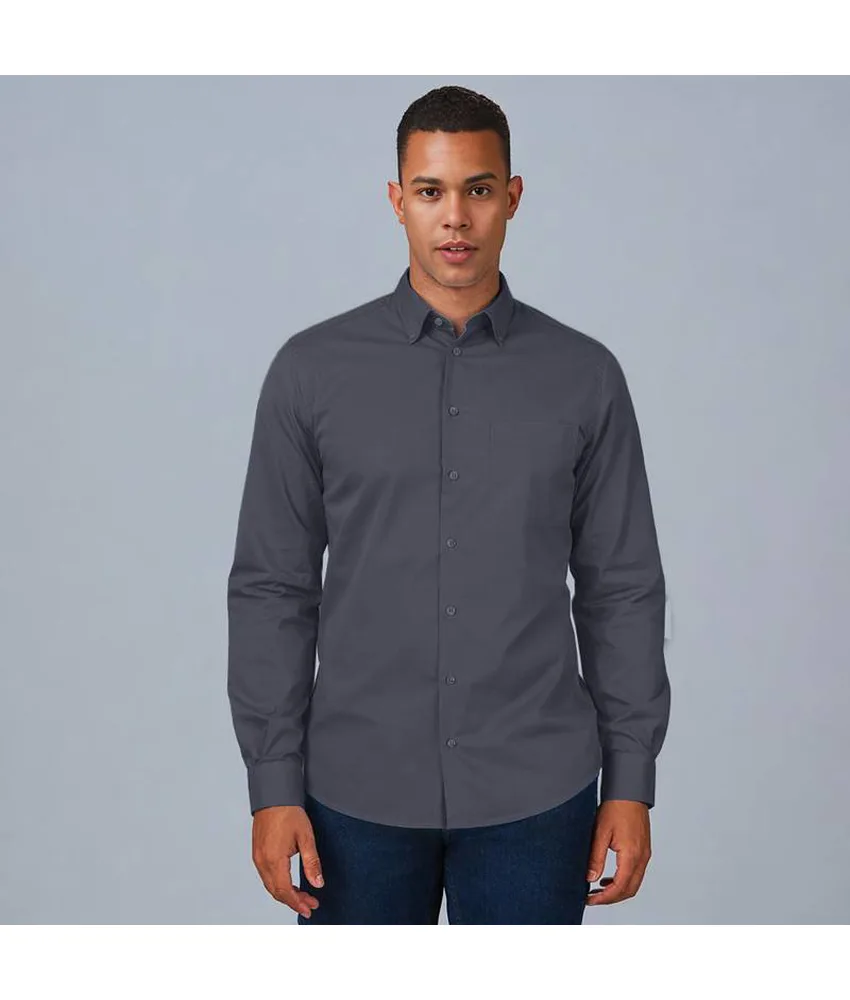 Camicia uomo 1 tasca m/lunga nera Garys