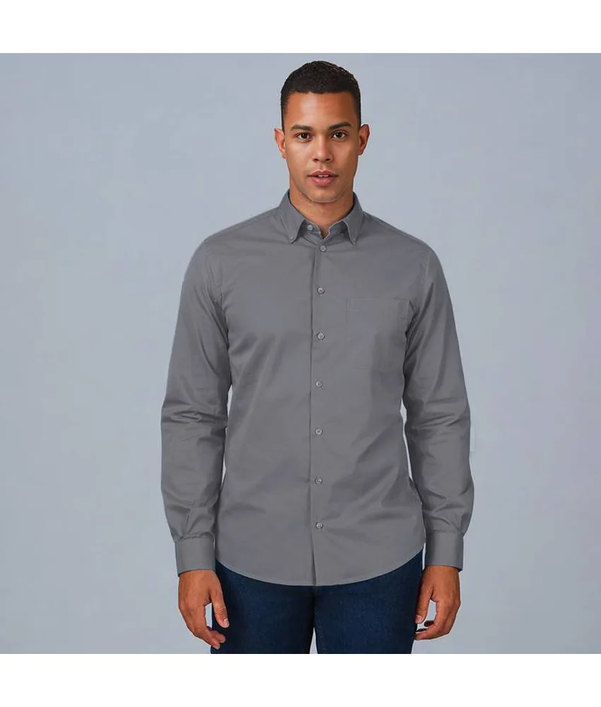 Camicia uomo 1 tasca m/lunga nera Garys