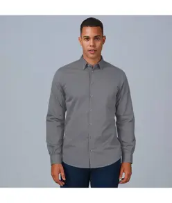 Camicia uomo 1 tasca m/lunga nera Garys