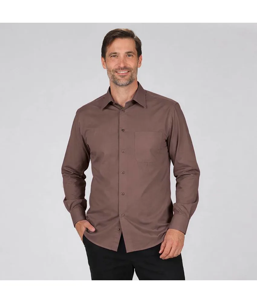 Camicia uomo 1 tasca m/lunga nera Garys