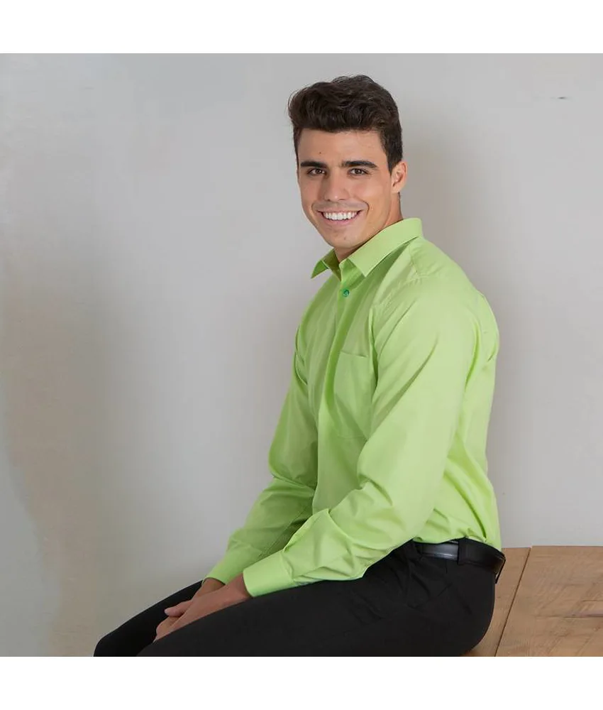 Camicia uomo 1 tasca m/lunga nera Garys