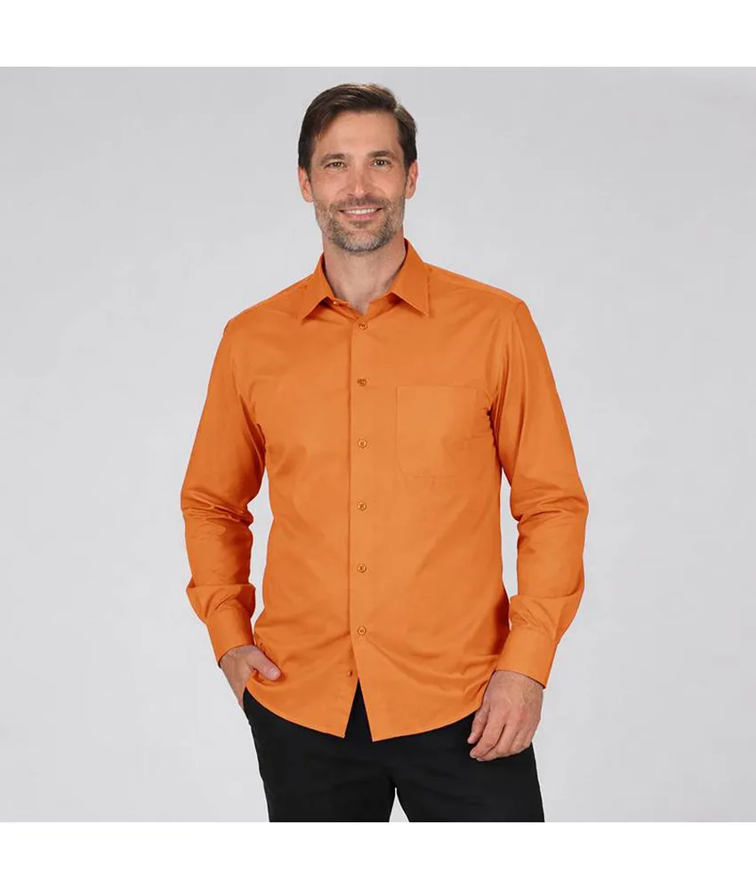 Camicia uomo 1 tasca m/lunga nera Garys