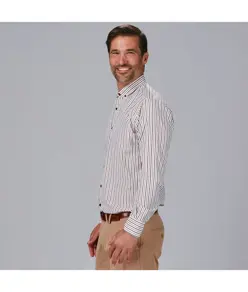 Camicia uomo a righe bicolore slim fit alessandro Garys