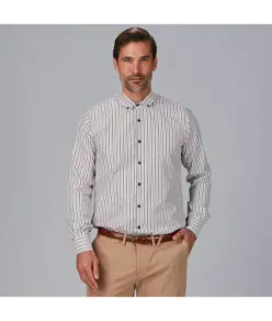 Camicia uomo a righe bicolore slim fit alessandro Garys