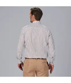 Camicia uomo a righe bicolore slim fit alessandro Garys