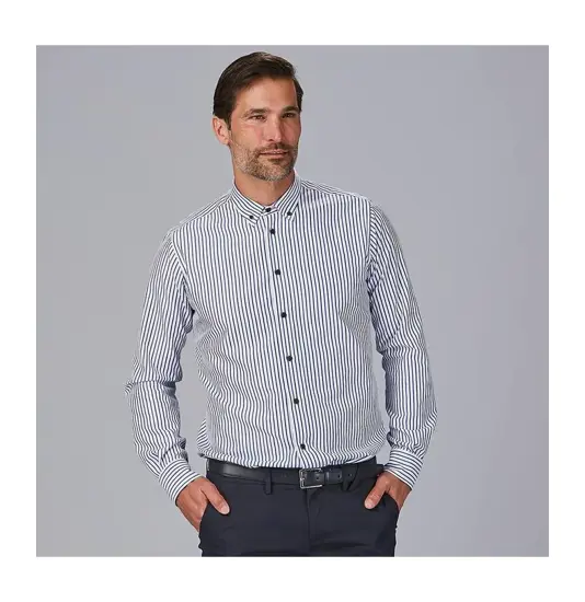 Camicia uomo a righe bicolore slim fit alessandro Garys