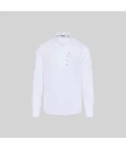 Camicia uomo chambray collo alla coreana nias Garys