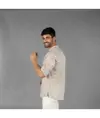 Camicia uomo chambray collo alla coreana nias Garys