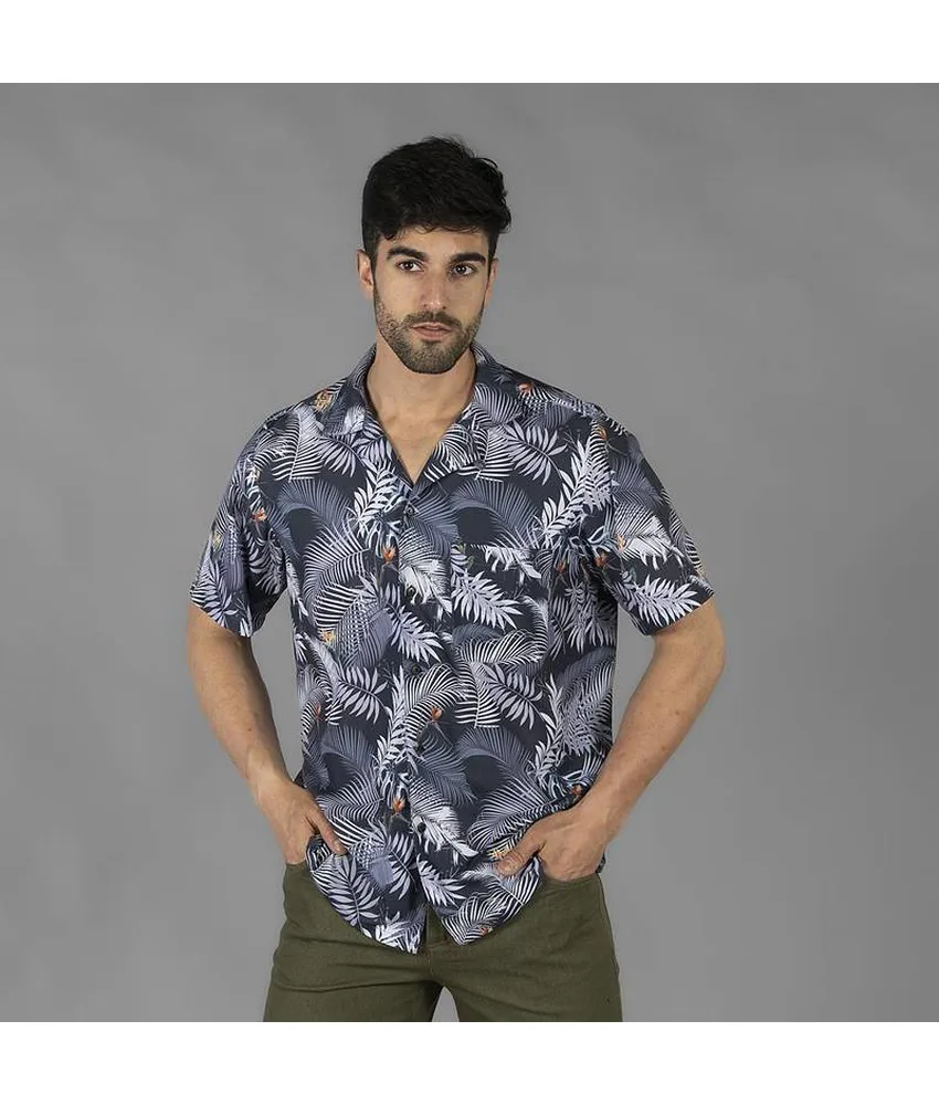 Camicia uomo colleto a revers hawaii Garys