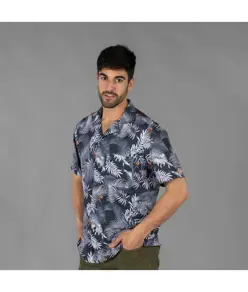 Camicia uomo colleto a revers hawaii Garys
