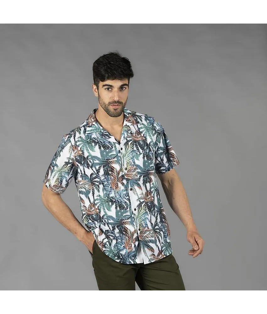 Camicia uomo colleto a revers hawaii Garys
