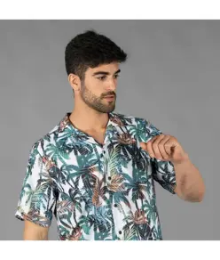 Camicia uomo colleto a revers hawaii Garys