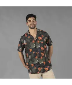Camicia uomo colleto a revers hawaii Garys