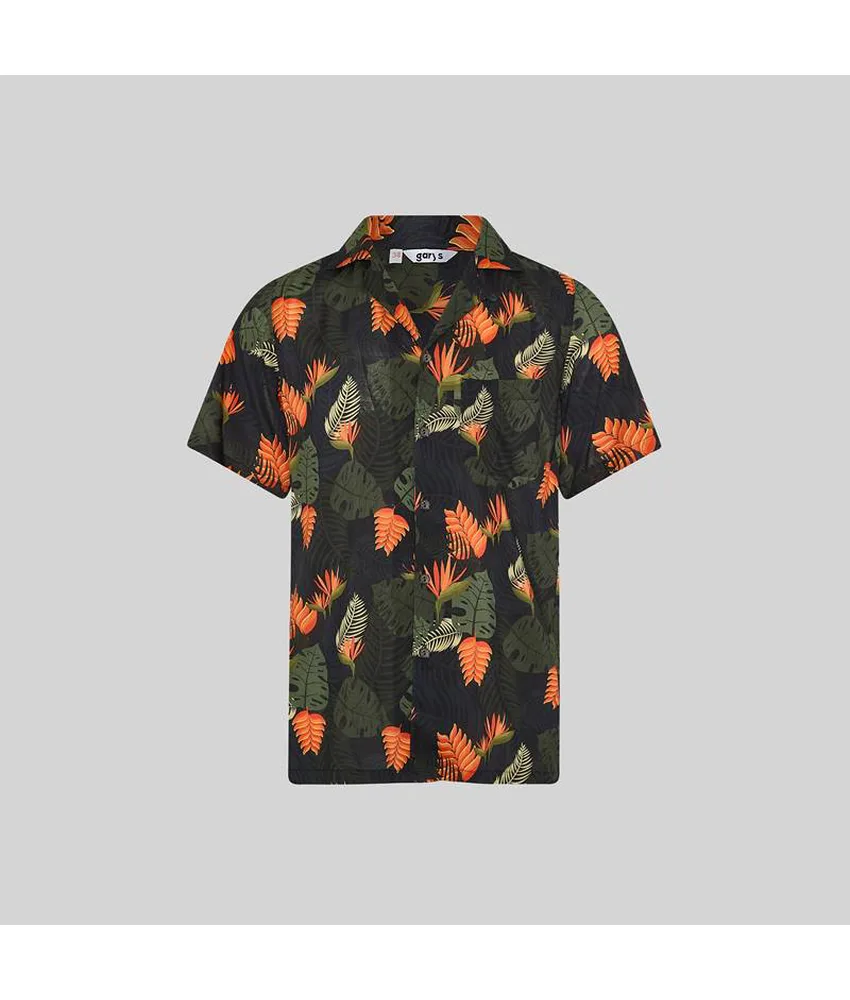 Camicia uomo colleto a revers hawaii Garys