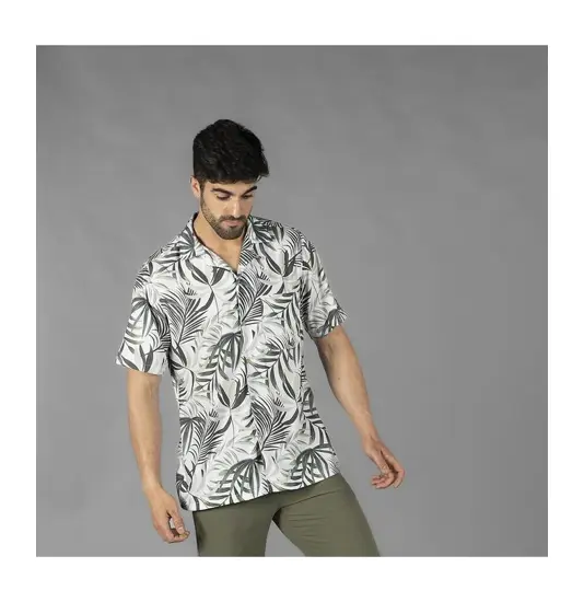 Camicia uomo colleto a revers hawaii Garys