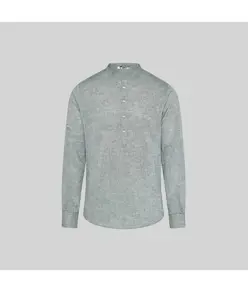 Camicia uomo lino/cotone collo coreana tiwi Garys