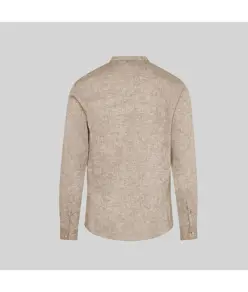 Camicia uomo lino/cotone collo coreana tiwi Garys