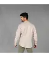 Camicia uomo lino/cotone collo coreana tiwi Garys