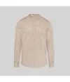 Camicia uomo lino/cotone collo coreana tiwi Garys
