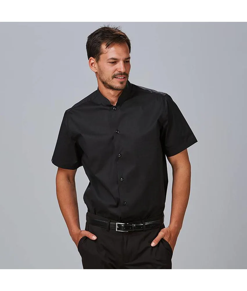Camicia uomo m/c c/mao slim fit elastan Garys